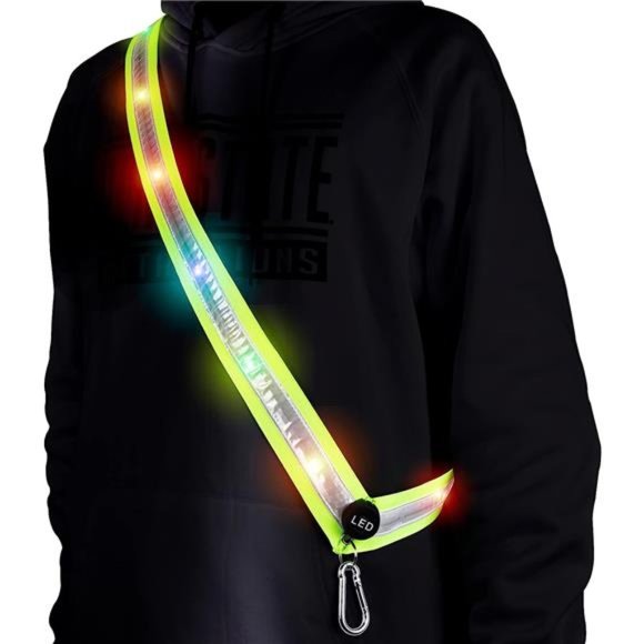 LED Night Running Gear High Visibility LED Flashing Sash Outdoor Running Cycling - Picture 1 of 6